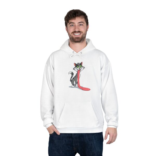 cat lover's eco friendly hoodie, funny cat sweatshirt, gift for pet owners, casual wear, cozy pullover